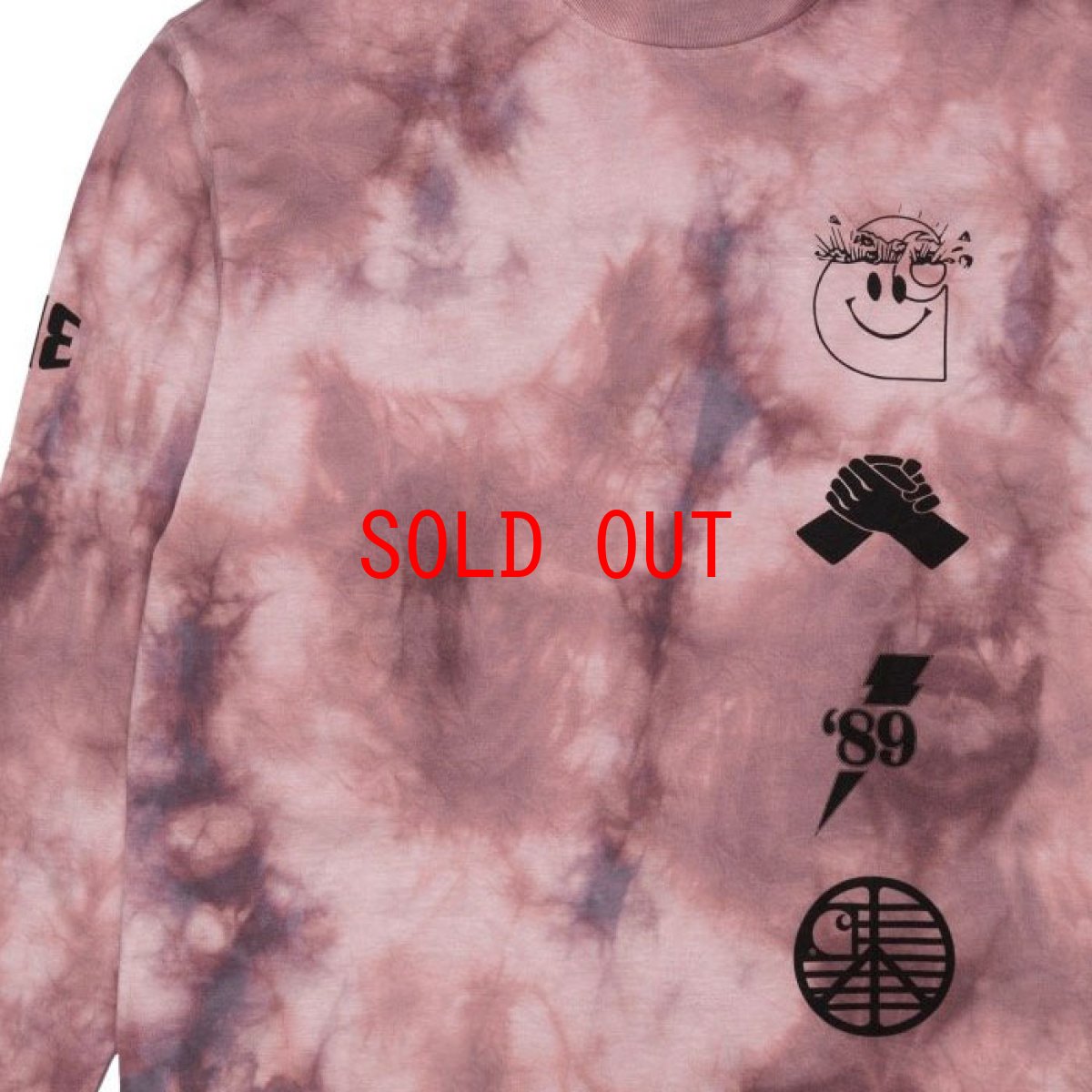 画像4: TAB L/S Tie Dye Tee タイダイ ロング スリーブ ルーズ フィット 長袖 Tシャツ Chromo Malaga Pink / Black (4)