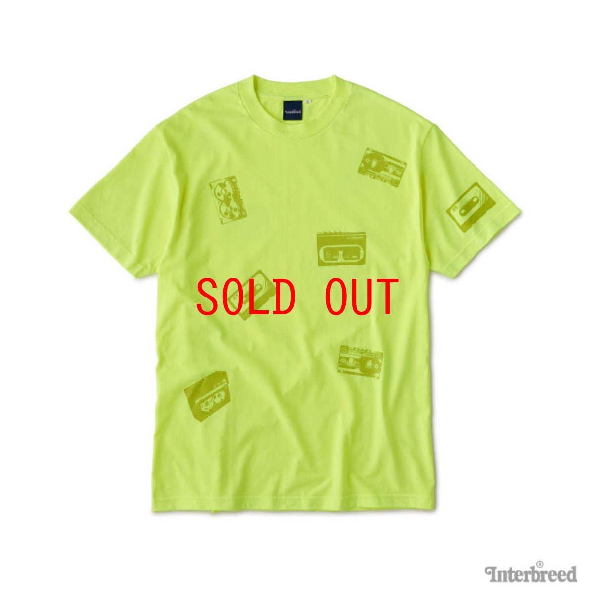 画像6: Oldies S/S Tee 半袖 総柄 オールディーズ Cassette Tape カセット テープ Tシャツ Neon Yellow (6)