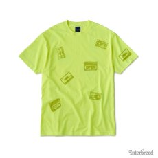 画像6: Oldies S/S Tee 半袖 総柄 オールディーズ Cassette Tape カセット テープ Tシャツ Neon Yellow (6)