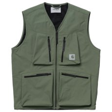 画像2: Hurst Vest メカニカル ストレッチ リップストップ ベスト ポケット タクティカル スポーティ アウトドア Dollar Green グリーン (2)