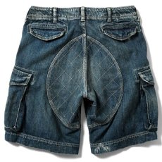 画像3: Washed Denim Shorts デニム ショーツ カーゴ ショート パンツ Vintage ビンテージ Paisley ペイズリー (3)