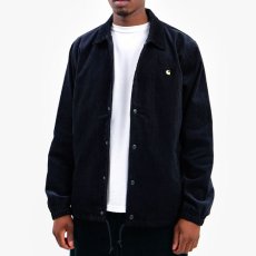 画像1: Corduroy Coach Jacket Dark Navy Limoncello コーチ ジャケット コーデュロイ アイテム カーハート スクリプト ロゴ ネイビー (1)