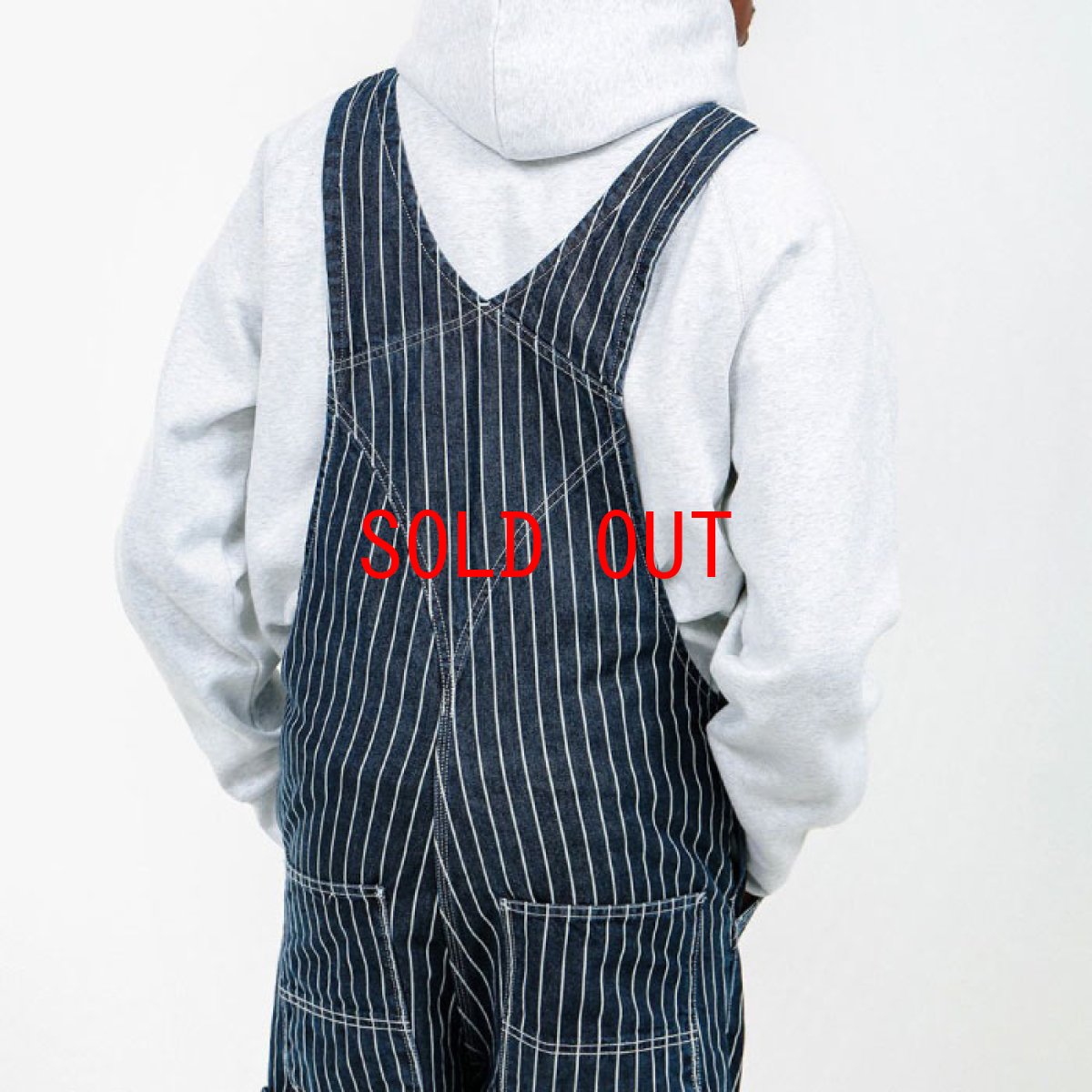 画像7: Trade Bib Overall Hickory Stripe ヒッコリー ストライプ ビブ オーバーオール Dark Navy Wax ダーク ネイビー (7)