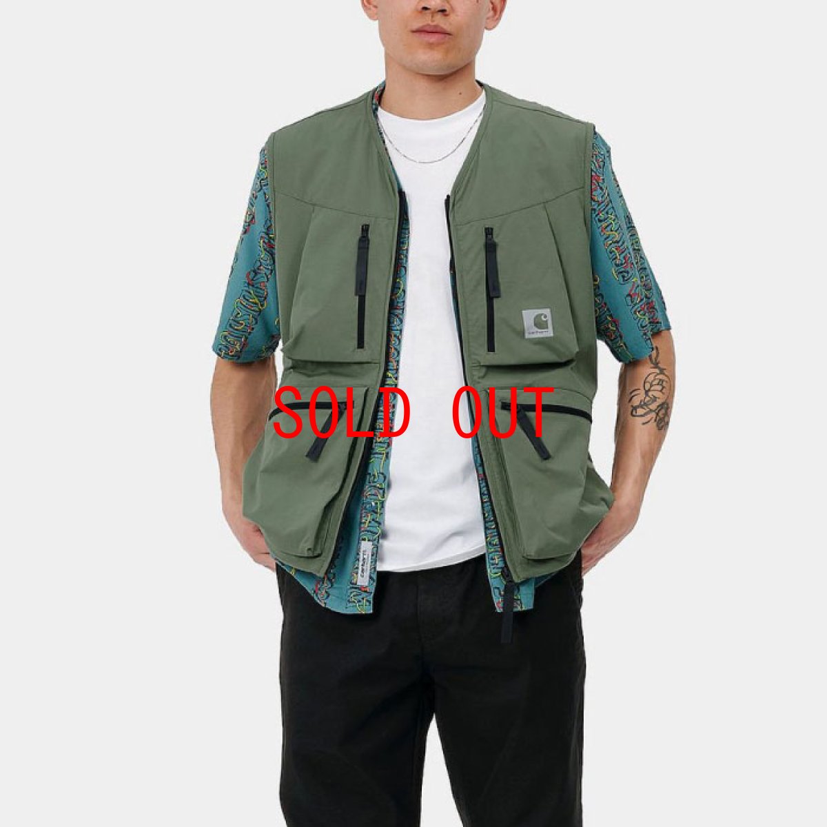 画像8: Hurst Vest メカニカル ストレッチ リップストップ ベスト ポケット タクティカル スポーティ アウトドア Dollar Green グリーン (8)