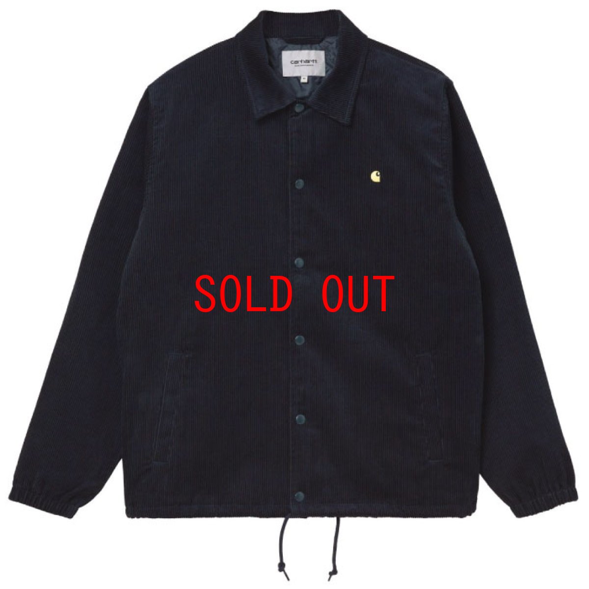 画像2: Corduroy Coach Jacket Dark Navy Limoncello コーチ ジャケット コーデュロイ アイテム カーハート スクリプト ロゴ ネイビー (2)