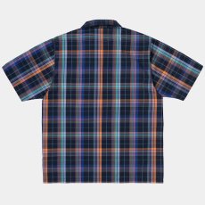 画像3: Vilay Check S/S Shirts オープン カラー チェック柄 半袖 シャツ コットン ポプリン チェスト ポケット Cロゴ スクエア ラベル Dark Navy ネイビー (3)