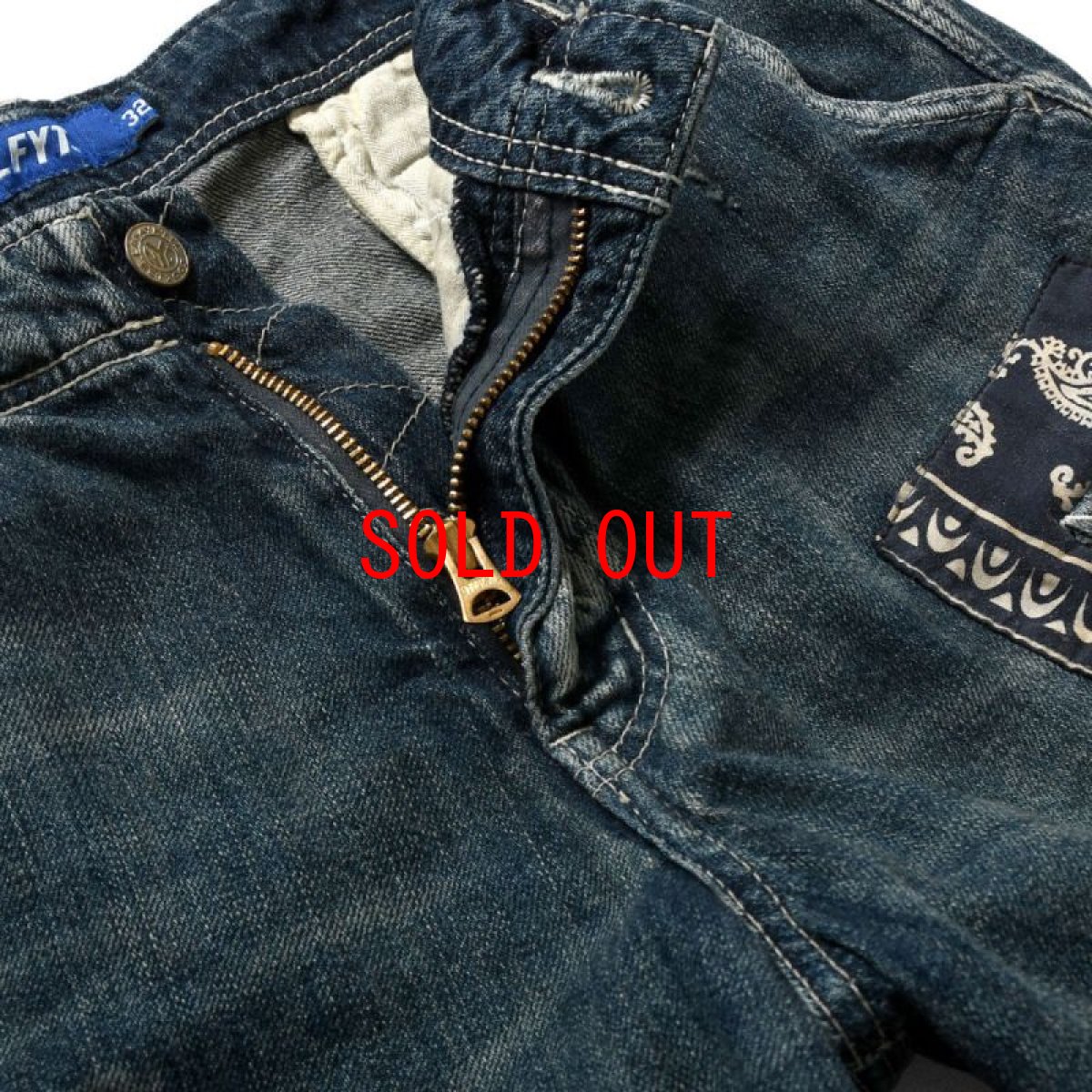 画像7: Washed Denim Shorts デニム ショーツ カーゴ ショート パンツ Vintage ビンテージ Paisley ペイズリー (7)