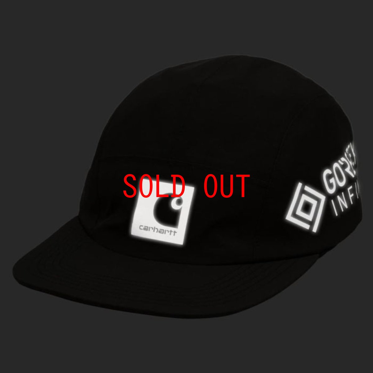 画像7: Gore Tex Infinium Reflect Cap ゴアテックス ナイロン キャップ 帽子 ロゴ リフレクティブ 5パネル Moor Green Black (7)