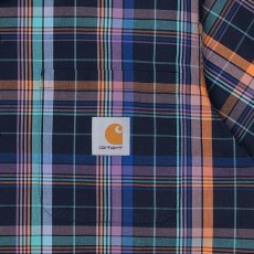 画像7: Vilay Check S/S Shirts オープン カラー チェック柄 半袖 シャツ コットン ポプリン チェスト ポケット Cロゴ スクエア ラベル Dark Navy ネイビー (7)