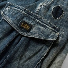 画像10: Washed Denim Shorts デニム ショーツ カーゴ ショート パンツ Vintage ビンテージ Paisley ペイズリー (10)