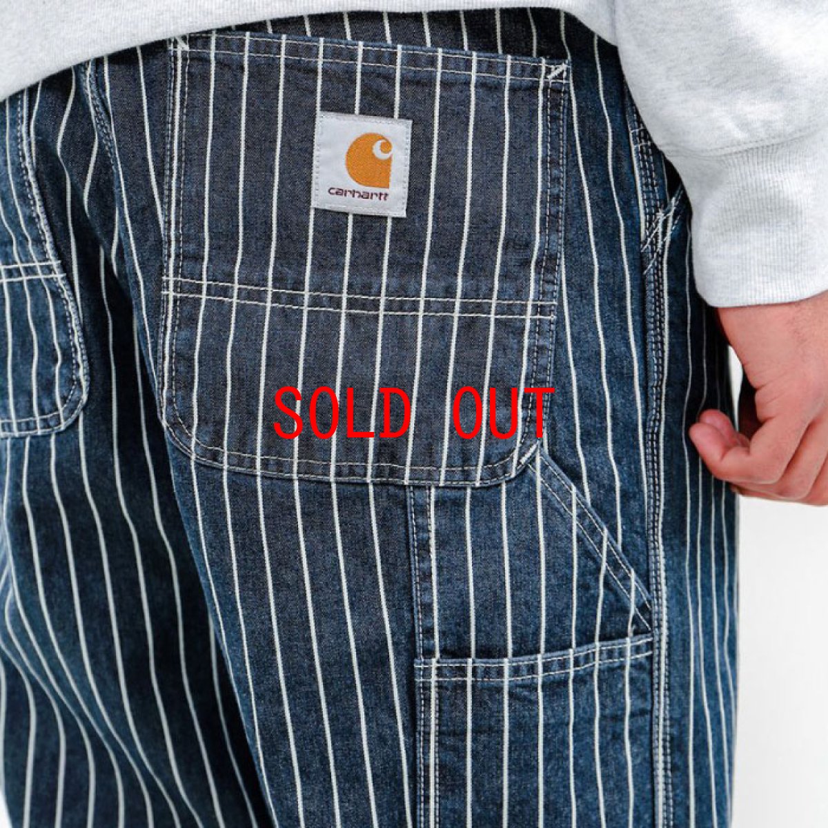 画像4: Trade Single Knee Hickory Stripe Pants ヒッコリー ストライプ シングル ニー パンツ Dark Navy Wax ダーク ネイビー (4)