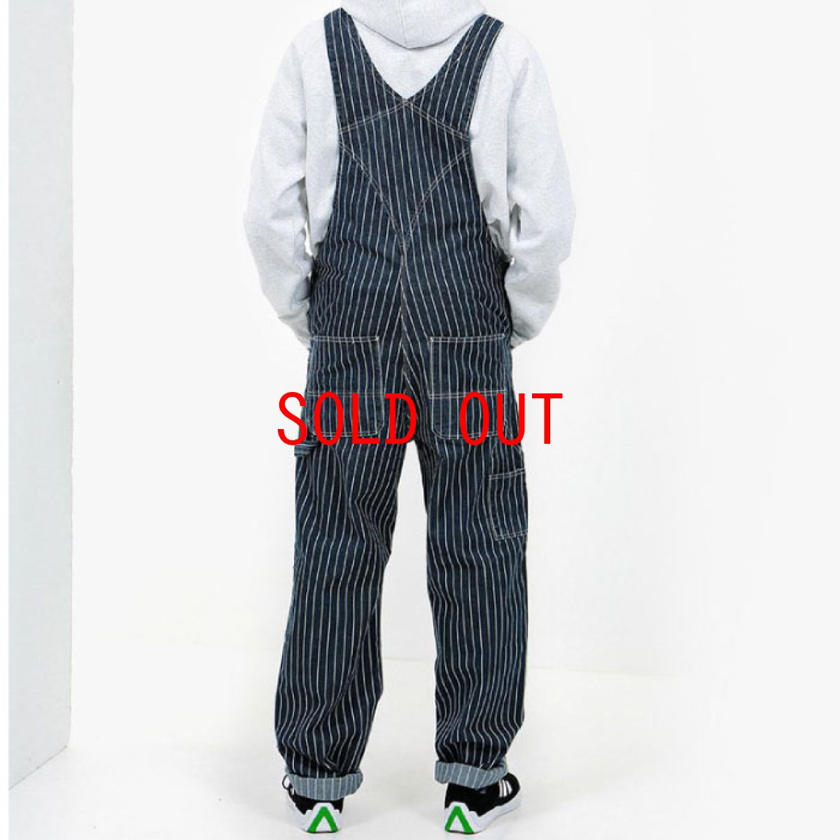 画像5: Trade Bib Overall Hickory Stripe ヒッコリー ストライプ ビブ オーバーオール Dark Navy Wax ダーク ネイビー (5)