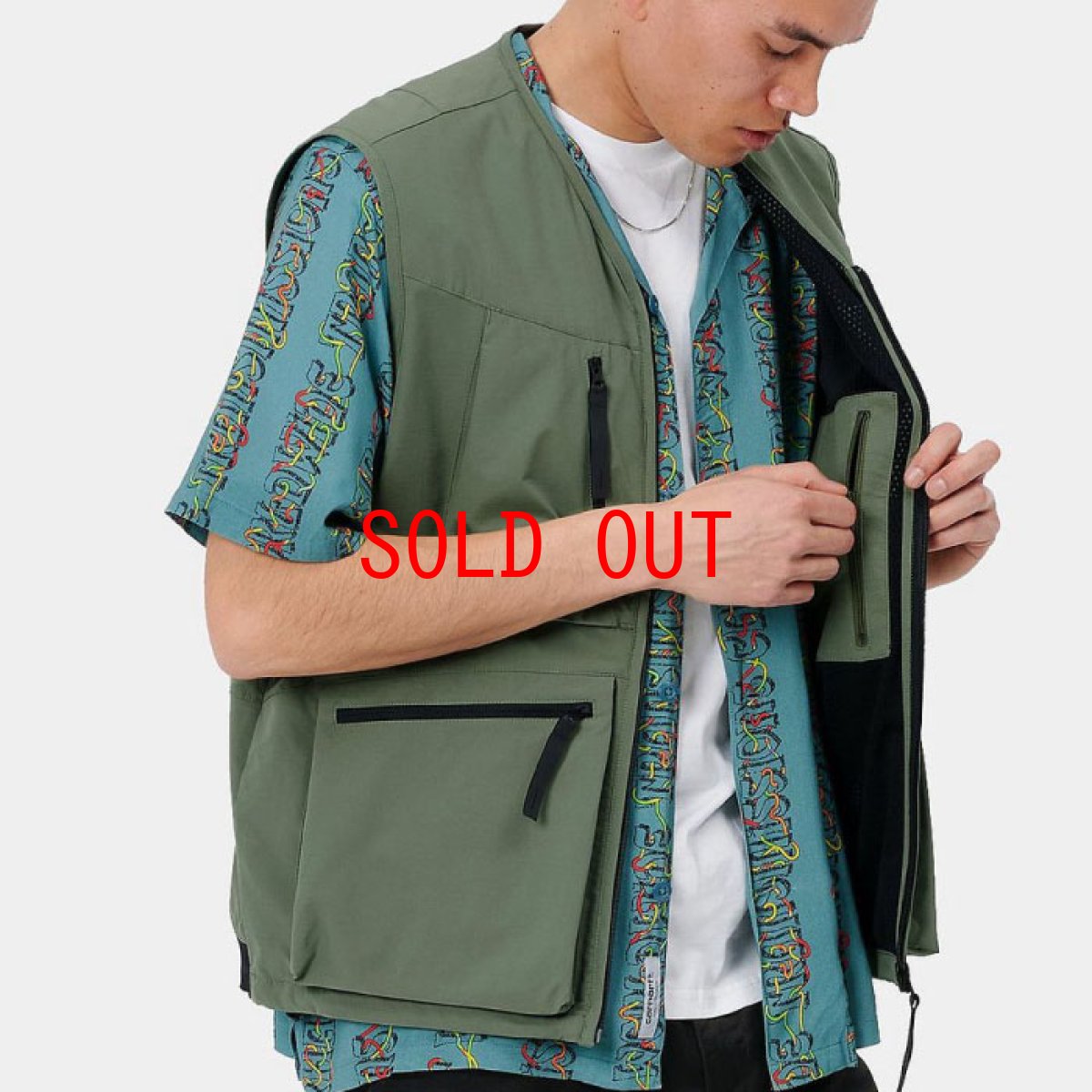 画像4: Hurst Vest メカニカル ストレッチ リップストップ ベスト ポケット タクティカル スポーティ アウトドア Dollar Green グリーン (4)