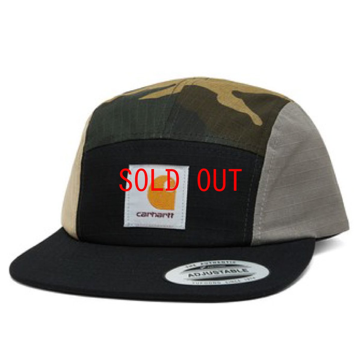 画像2: Valiant 5panel Cap Jet パネル キャップ ジェット Cロゴ Cap Black Camo Grey Beige ブラック カモ (2)