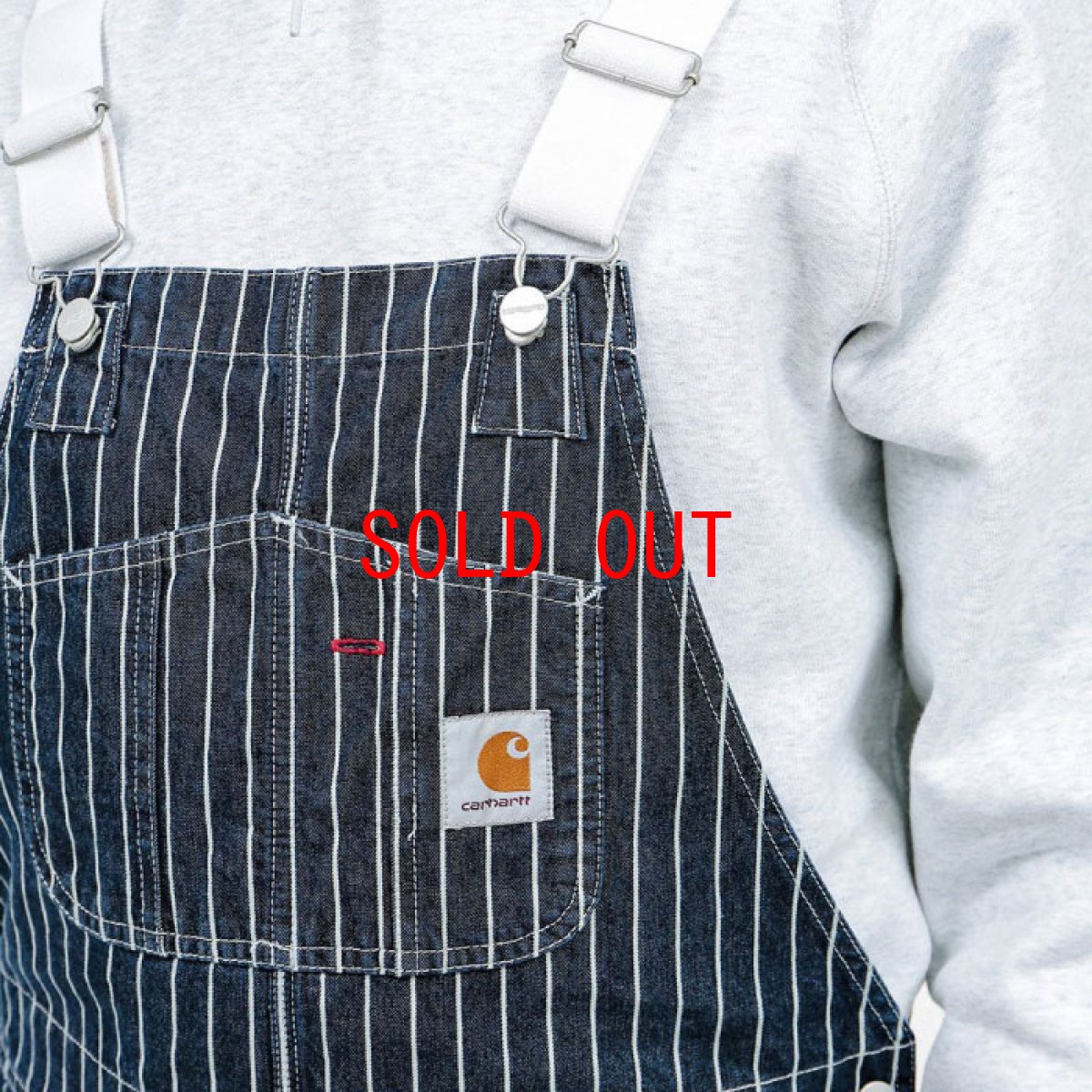 画像6: Trade Bib Overall Hickory Stripe ヒッコリー ストライプ ビブ オーバーオール Dark Navy Wax ダーク ネイビー (6)