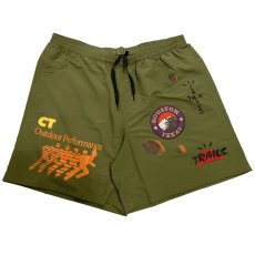 画像1: Travis Scott Trails Running Wild Shorts トレイル ショーツ トラヴィス スコット Military Green ミリタリー グリーン (1)