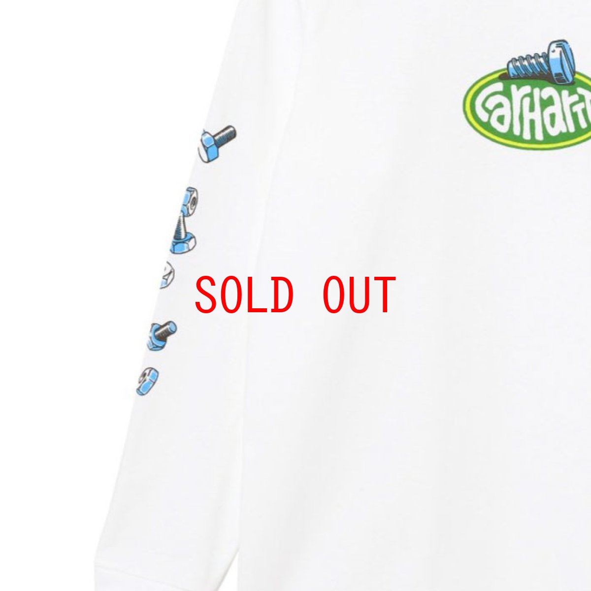 画像4: Screw L/S Tee スクリュー ロング スリーブ ルーズ フィット 長袖 Tシャツ White ホワイト (4)