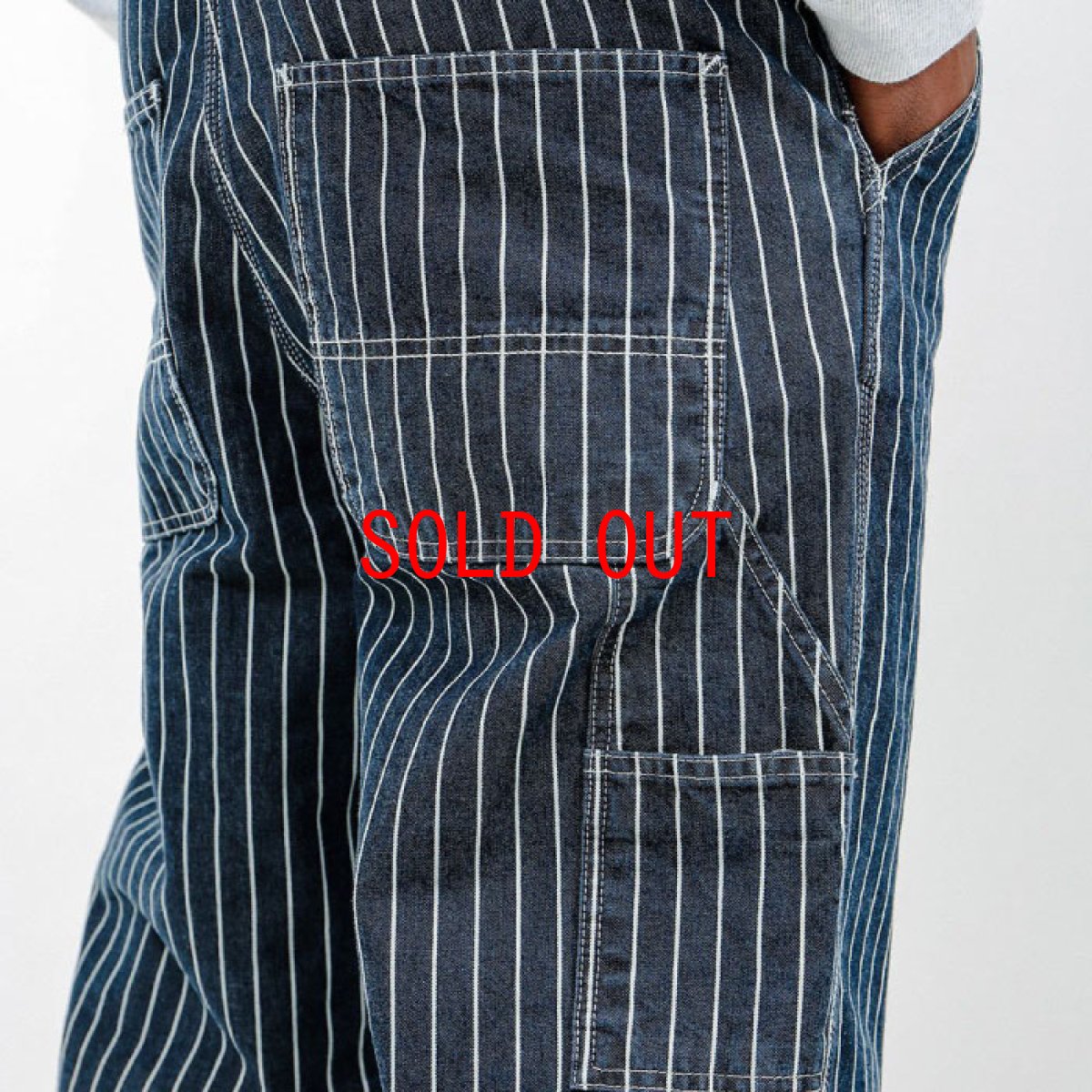 画像10: Trade Bib Overall Hickory Stripe ヒッコリー ストライプ ビブ オーバーオール Dark Navy Wax ダーク ネイビー (10)