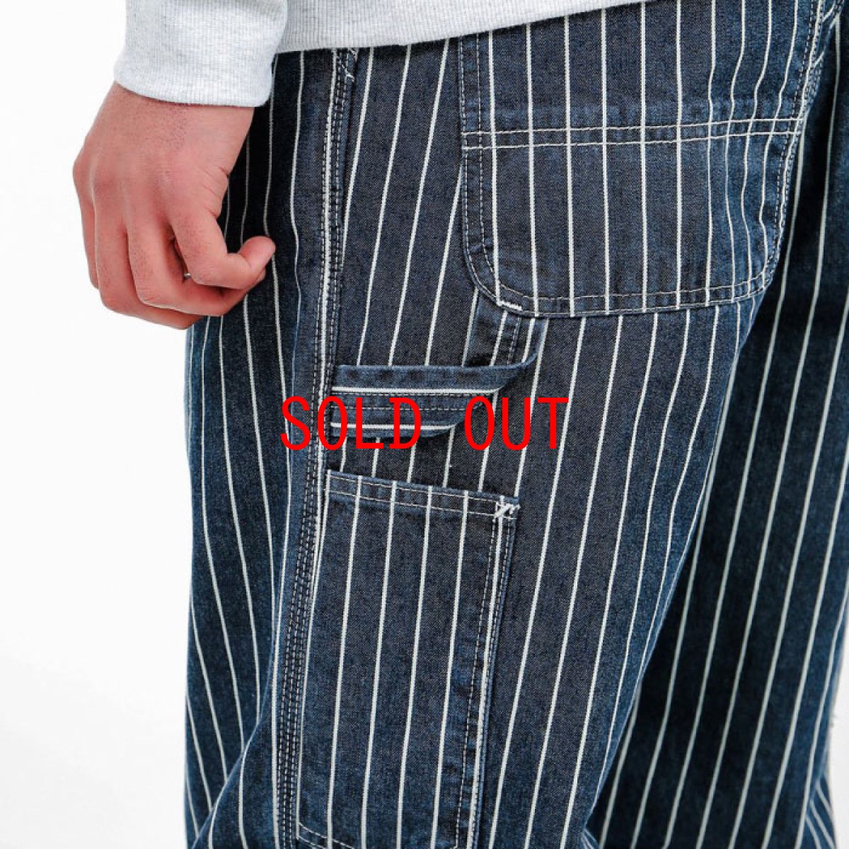 画像8: Trade Single Knee Hickory Stripe Pants ヒッコリー ストライプ シングル ニー パンツ Dark Navy Wax ダーク ネイビー (8)