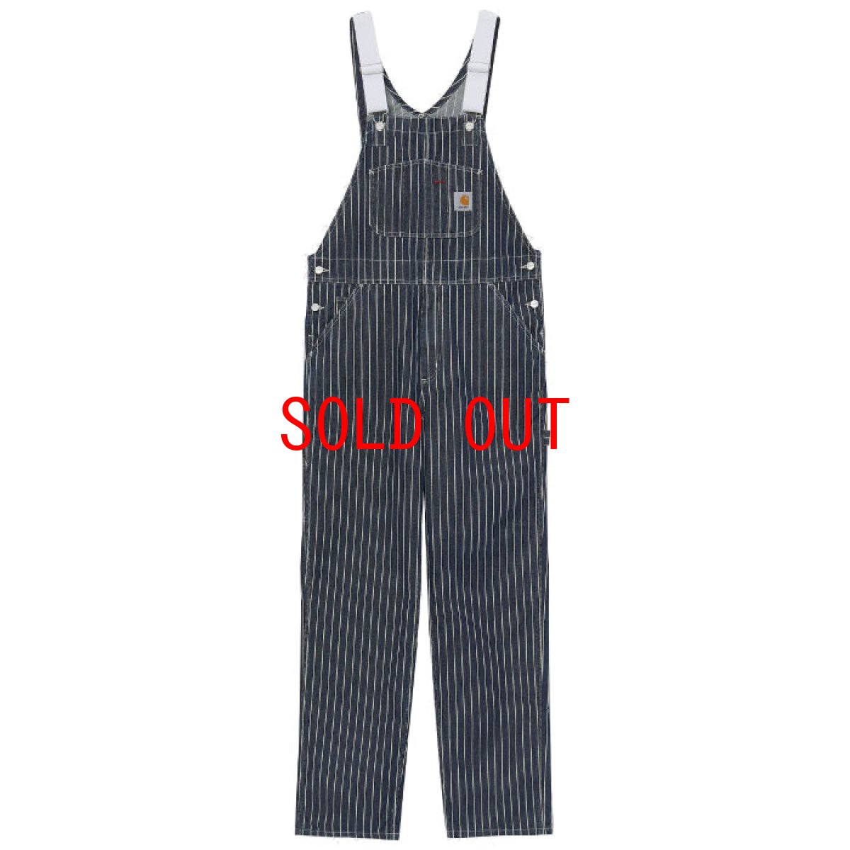 画像2: Trade Bib Overall Hickory Stripe ヒッコリー ストライプ ビブ オーバーオール Dark Navy Wax ダーク ネイビー (2)