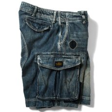 画像5: Washed Denim Shorts デニム ショーツ カーゴ ショート パンツ Vintage ビンテージ Paisley ペイズリー (5)