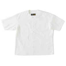 画像2: Curveball seersucker baseball shirt シアサッカー ベース ボールシャツ ストレッチ BIGシルエット ベース ボールシャツ カットソー White ホワイト (2)