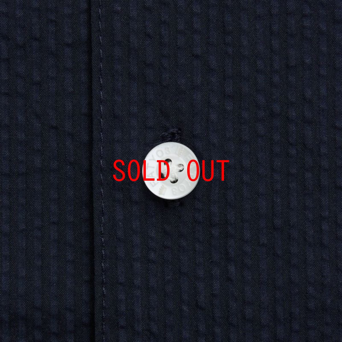 画像4: Curveball seersucker baseball shirt シアサッカー ベース ボールシャツ ストレッチ BIGシルエット ベース ボールシャツ カットソー Navy ネイビー (4)