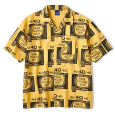 画像2: Drunkers S/S Shirt 半袖 総柄 オープンカラー シャツ Mustard Yellow マスタード イエロー (2)