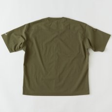 画像3: Curveball seersucker baseball shirt シアサッカー ベース ボールシャツ ストレッチ BIGシルエット ベース ボールシャツ カットソー Olive Green オリーブ グリーン (3)