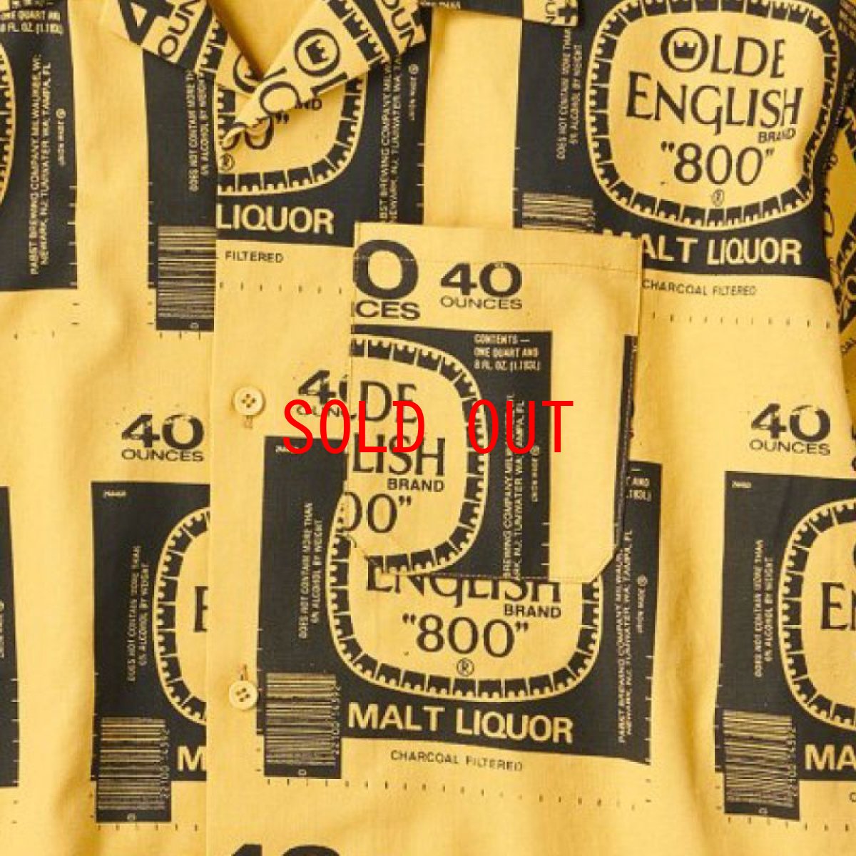 画像5: Drunkers S/S Shirt 半袖 総柄 オープンカラー シャツ Mustard Yellow マスタード イエロー (5)