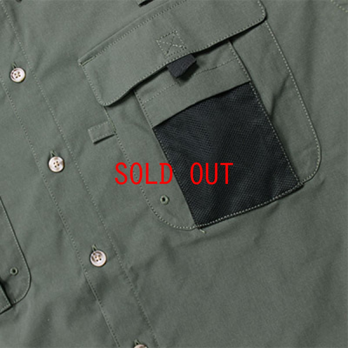 画像8: Ripstop Utility S/S Multi Pocket Shirts Fishing ユーティリティー フィッシング 半袖 シャツ Olive Green オリーブ グリーン (8)