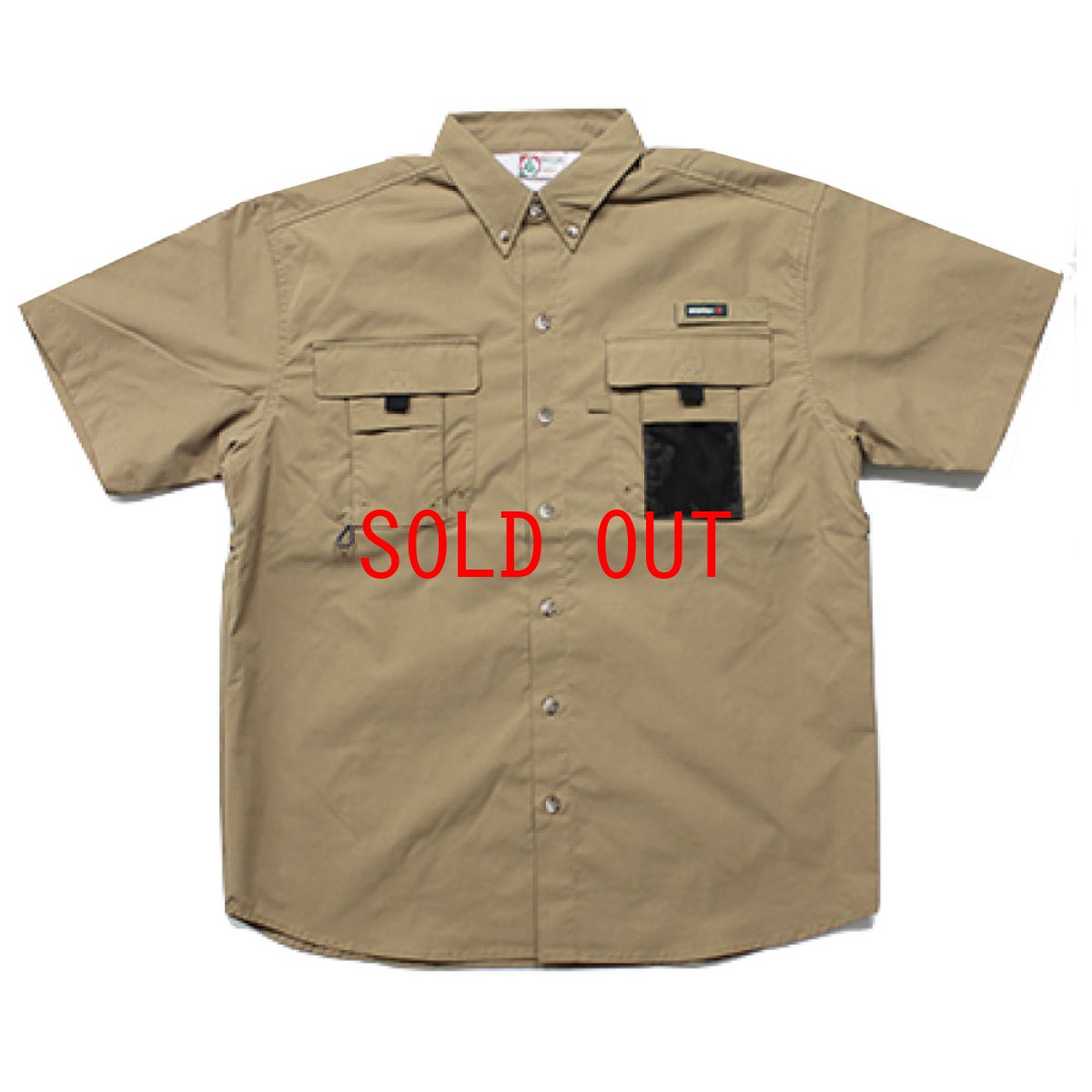 画像1: Ripstop Utility S/S Multi Pocket Shirts Fishing ユーティリティー フィッシング 半袖 シャツ Beige ベージュ (1)