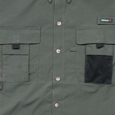 画像4: Ripstop Utility S/S Multi Pocket Shirts Fishing ユーティリティー フィッシング 半袖 シャツ Olive Green オリーブ グリーン (4)