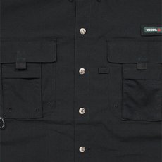 画像4: Ripstop Utility S/S Multi Pocket Shirts Fishing ユーティリティー フィッシング 半袖 シャツ Black ブラック (4)