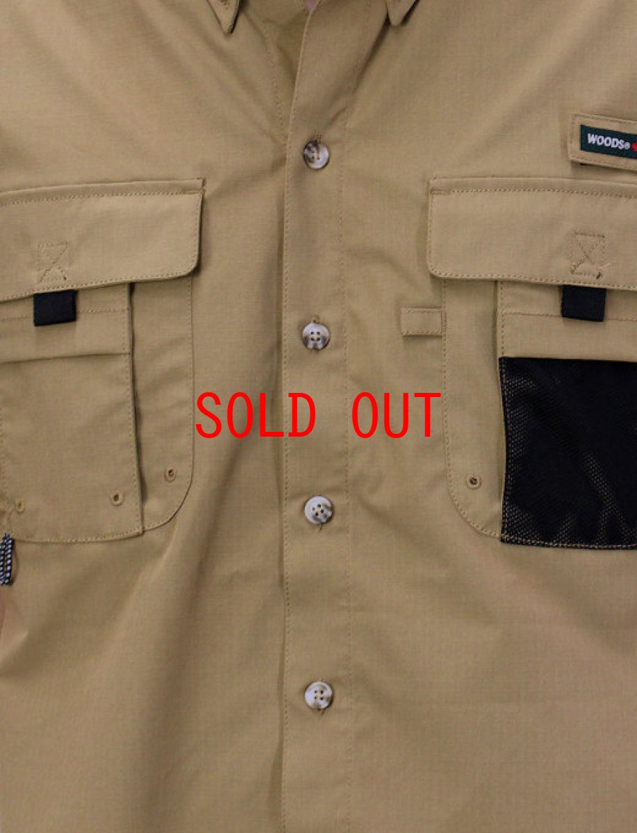 画像4: Ripstop Utility S/S Multi Pocket Shirts Fishing ユーティリティー フィッシング 半袖 シャツ Beige ベージュ (4)