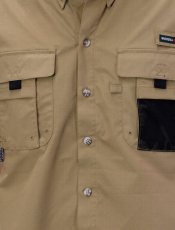 画像4: Ripstop Utility S/S Multi Pocket Shirts Fishing ユーティリティー フィッシング 半袖 シャツ Beige ベージュ (4)