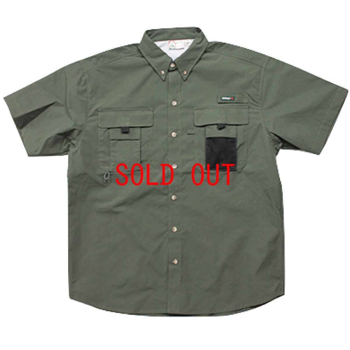 画像1: Ripstop Utility S/S Multi Pocket Shirts Fishing ユーティリティー フィッシング 半袖 シャツ Olive Green オリーブ グリーン (1)