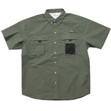 画像1: Ripstop Utility S/S Multi Pocket Shirts Fishing ユーティリティー フィッシング 半袖 シャツ Olive Green オリーブ グリーン (1)