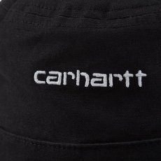 画像3: Script Logo Bucket Hat Cap スクリプト ロゴ バケット ハット 帽子 Black ブラック (3)