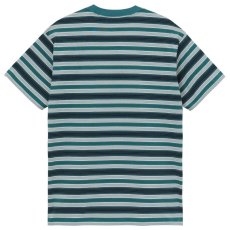 画像3: Otis S/S Stripe Tee ボーダー 半袖 Tシャツ Border T-Shirt Wax Kingston Green (3)