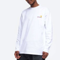 画像1: American Script L/S Tee 長袖 ロゴ Tシャツ White ホワイト (1)