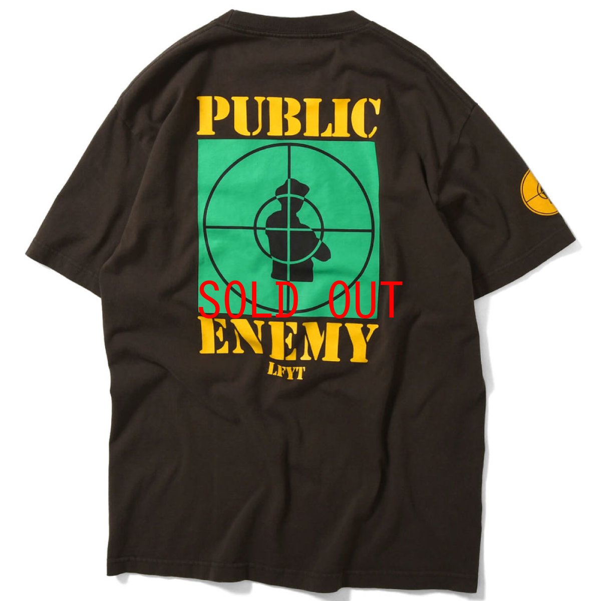 画像1: X Public Enemy Target S/S Tee パブリック エネミー 半袖 Tシャツ Brown ブラウン (1)