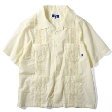 画像1: Rose Cuban S/S Shirt 半袖 キューバ シャツ embroidery 刺繍 ローズ White ホワイト (1)