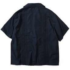 画像2: Rose Cuban S/S Shirt 半袖 キューバ シャツ embroidery 刺繍 ローズ Navy ネイビー (2)