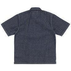 画像4: Trade S/S Half Zip Stripe Shirt ハーフ ジップ ストライプ 半袖 シャツ  (4)