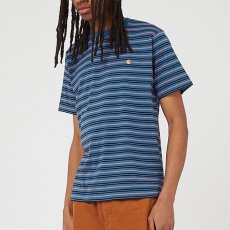 画像1: Akron S/S Stripe Tee ボーダー レギュラー フィット 半袖 Tシャツ (1)