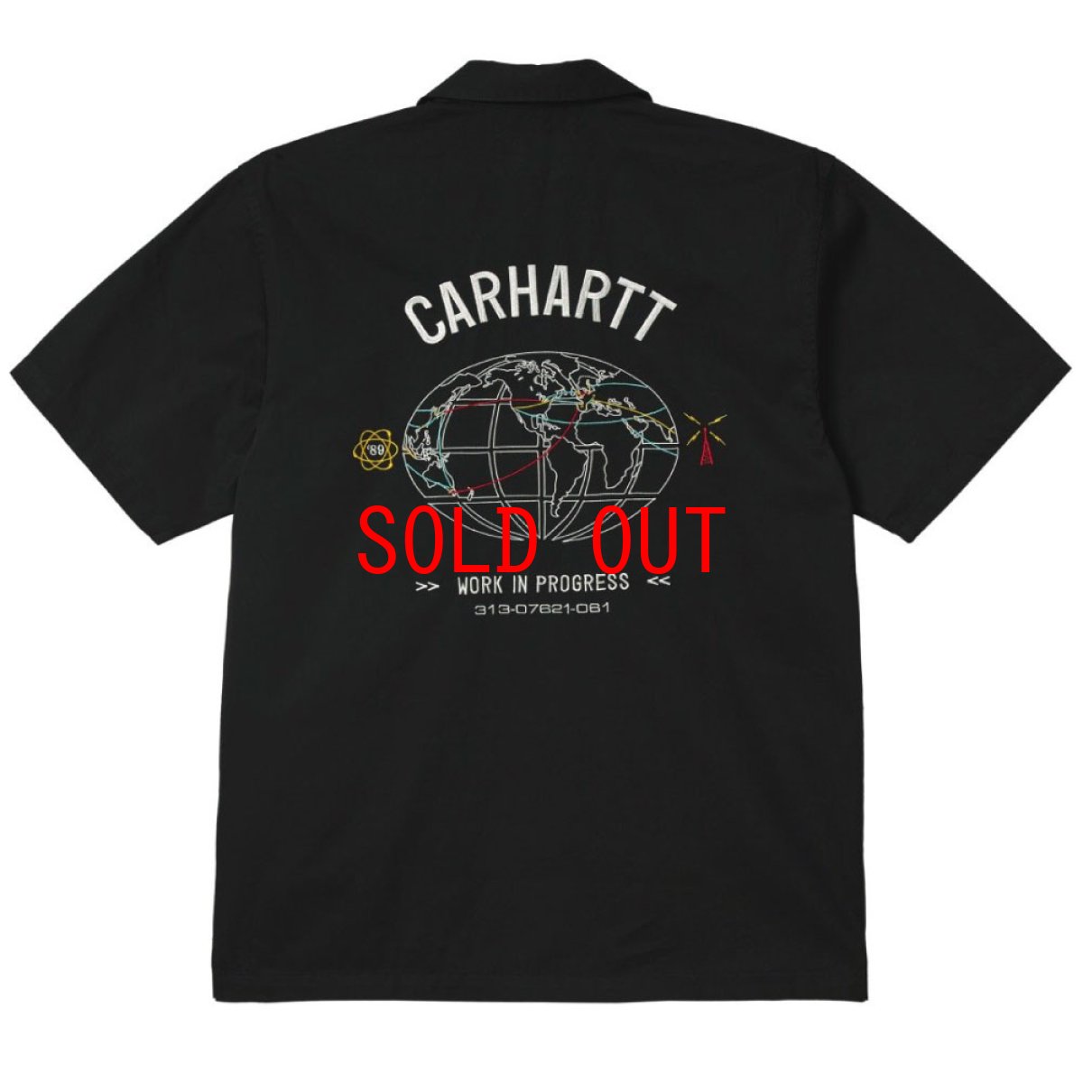 画像3: Cartograph S/S embroidery Work Shirt オープンカラー ルーズフィット 半袖 シャツ (3)