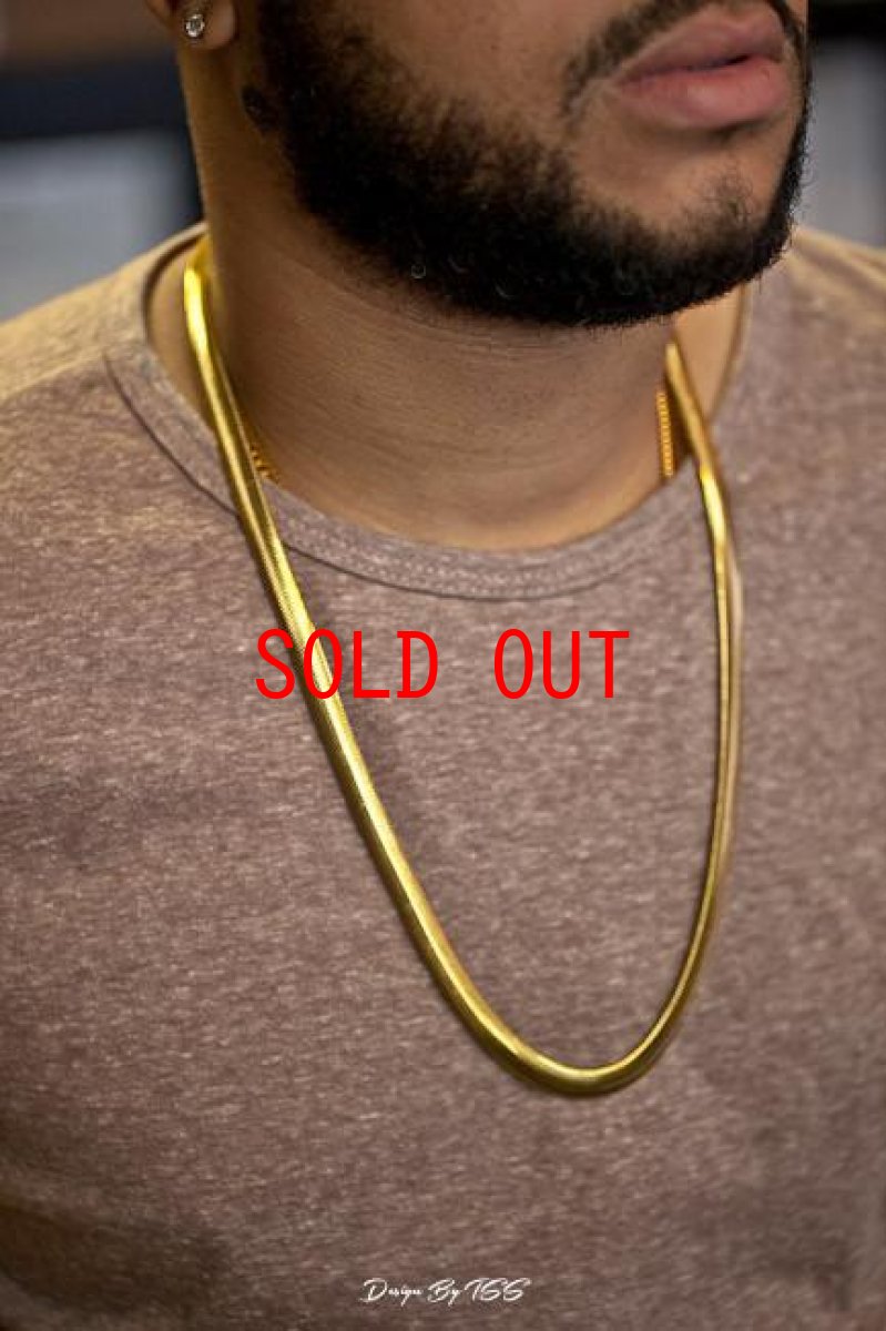 画像5: Herringbone Snake Gold Necklace ネックレス ゴールド jewelry ヘリンボーン スネーク チェーン (5)