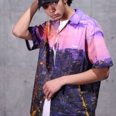 画像1: × SDJ Skyline Allover S/S Shirt エスディージェー スカイライン 開襟 半袖 シャツ 総柄 オールオーバー Purple (1)