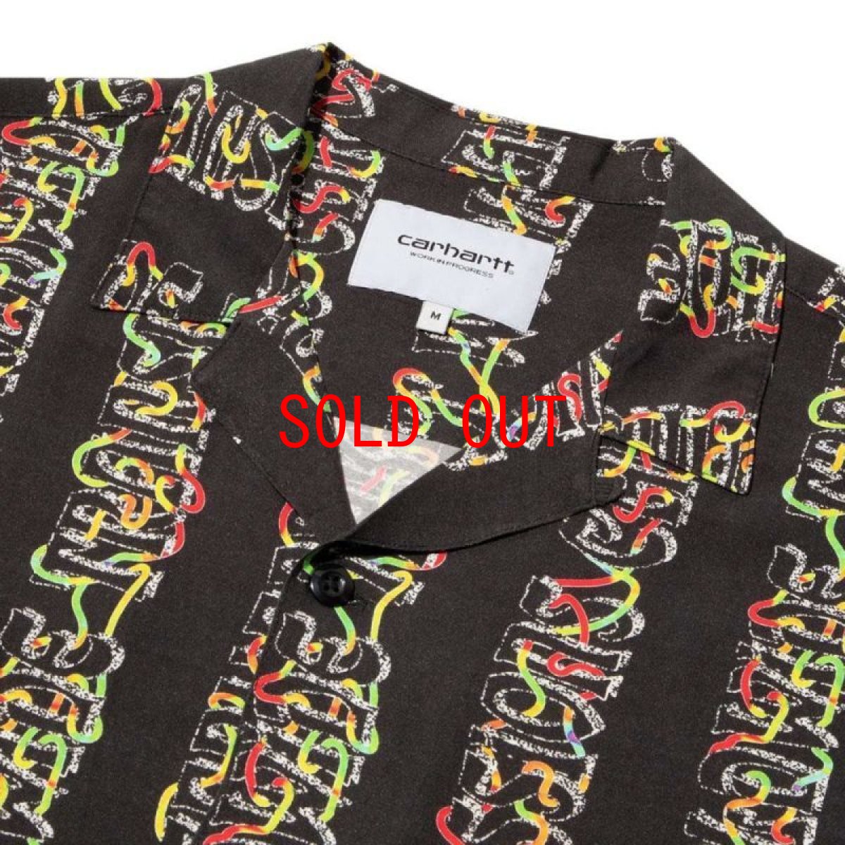 画像4: Transmission S/S Allover Open Colour Shirt オープンカラー ルーズフィット 半袖 柄 シャツ Black (4)